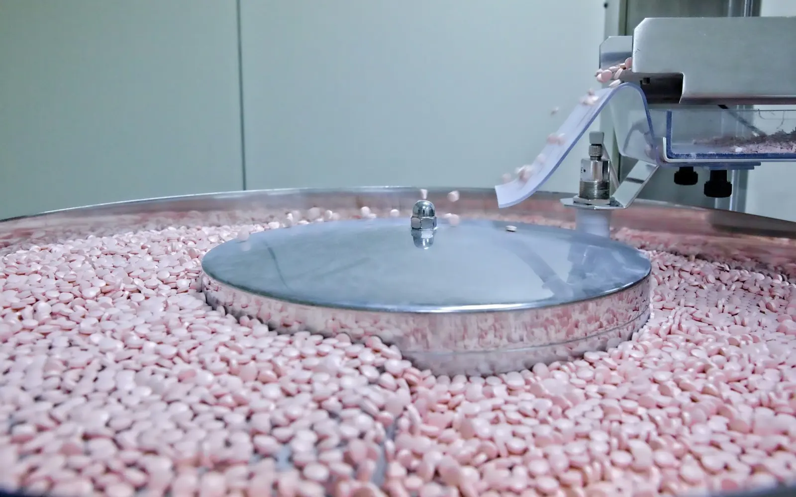 Tablets in a coating pan